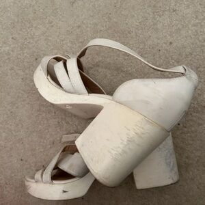 Women's White Platform Heels